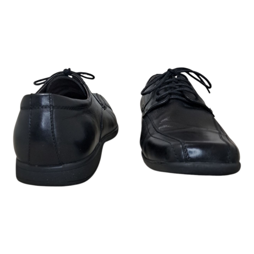 Asher Green Black Leather Oxfords Size 13 - Picture 7 of 14